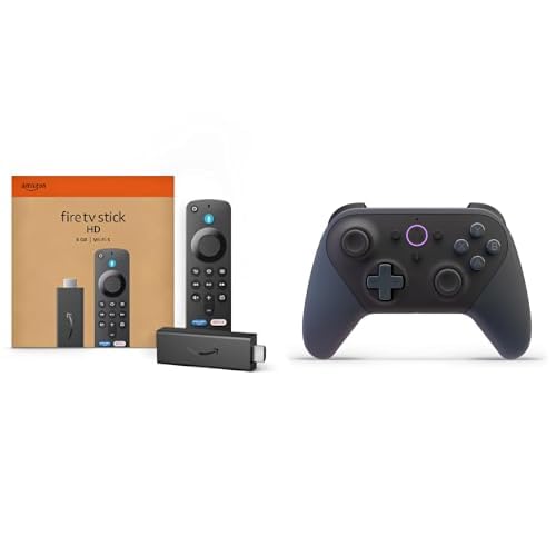 Fire TV Stick HD with Alexa Voice Remote & Luna Wireless Controller Bundle A96494