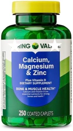 Calcium Magnesium Zinc with Vitamin D3 250 Caplets W82386