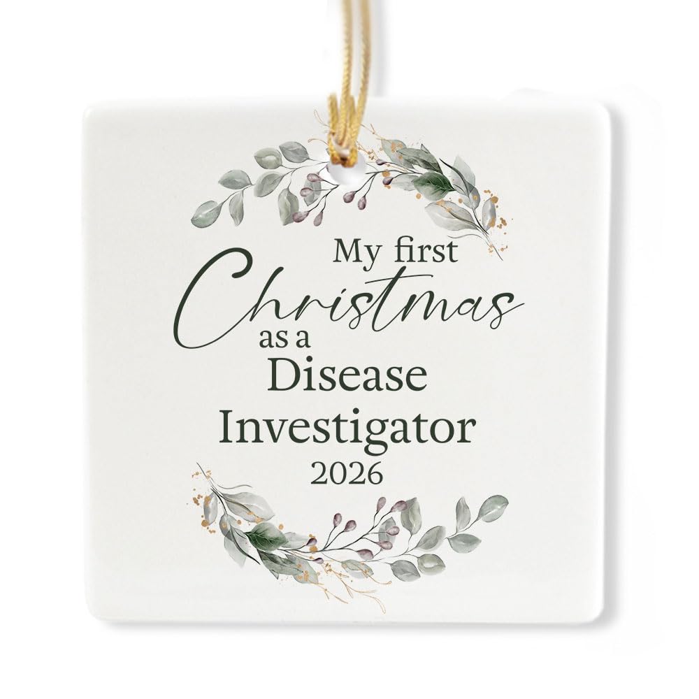 Ceramic 3-inch Square-Shaped Ornament I495
