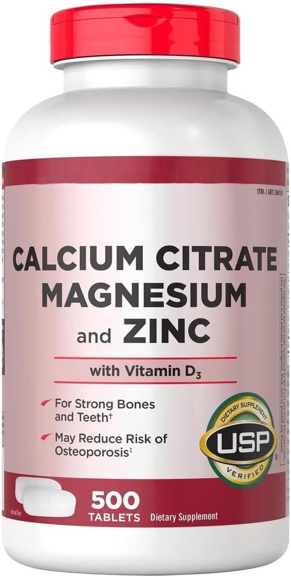 Calcium Citrate 500mg with Magnesium, Zinc and Vitamin D3 500 Tablets I3081
