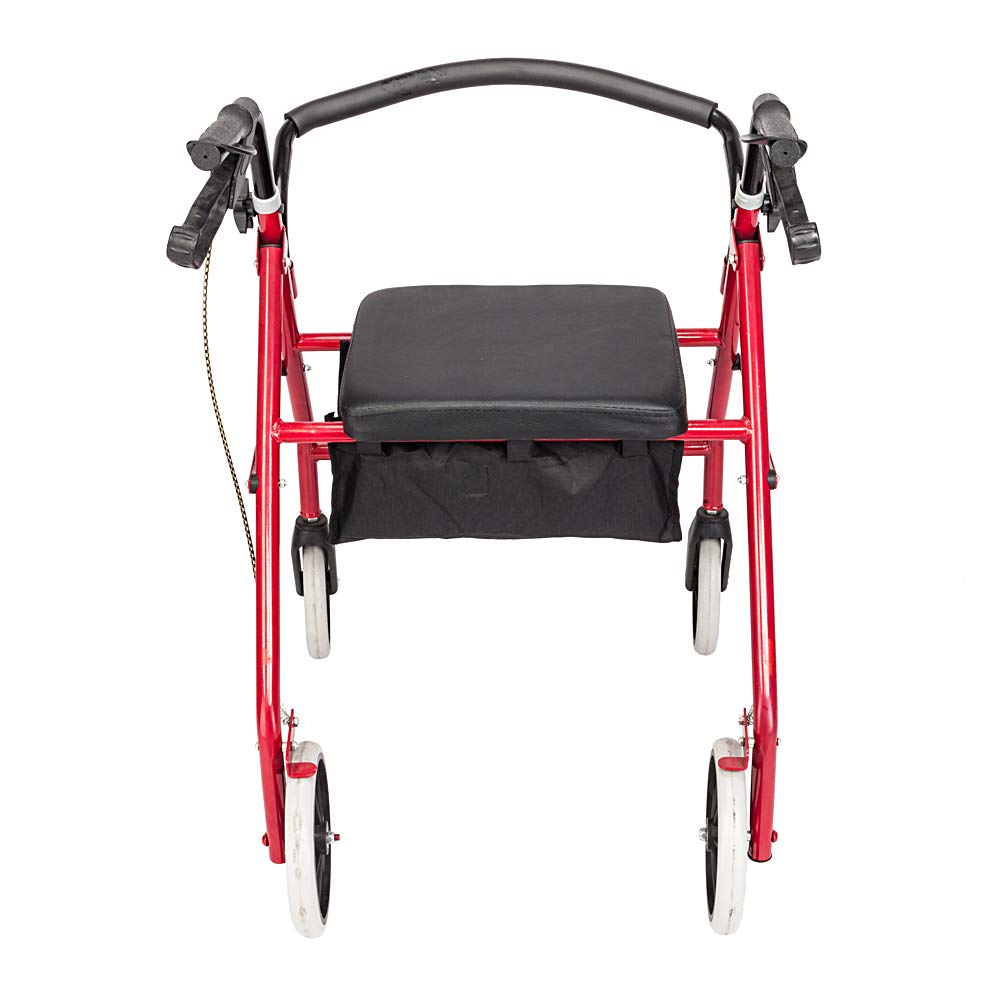 Height Adjustable Rolling Walker with Wheels and Seat H575