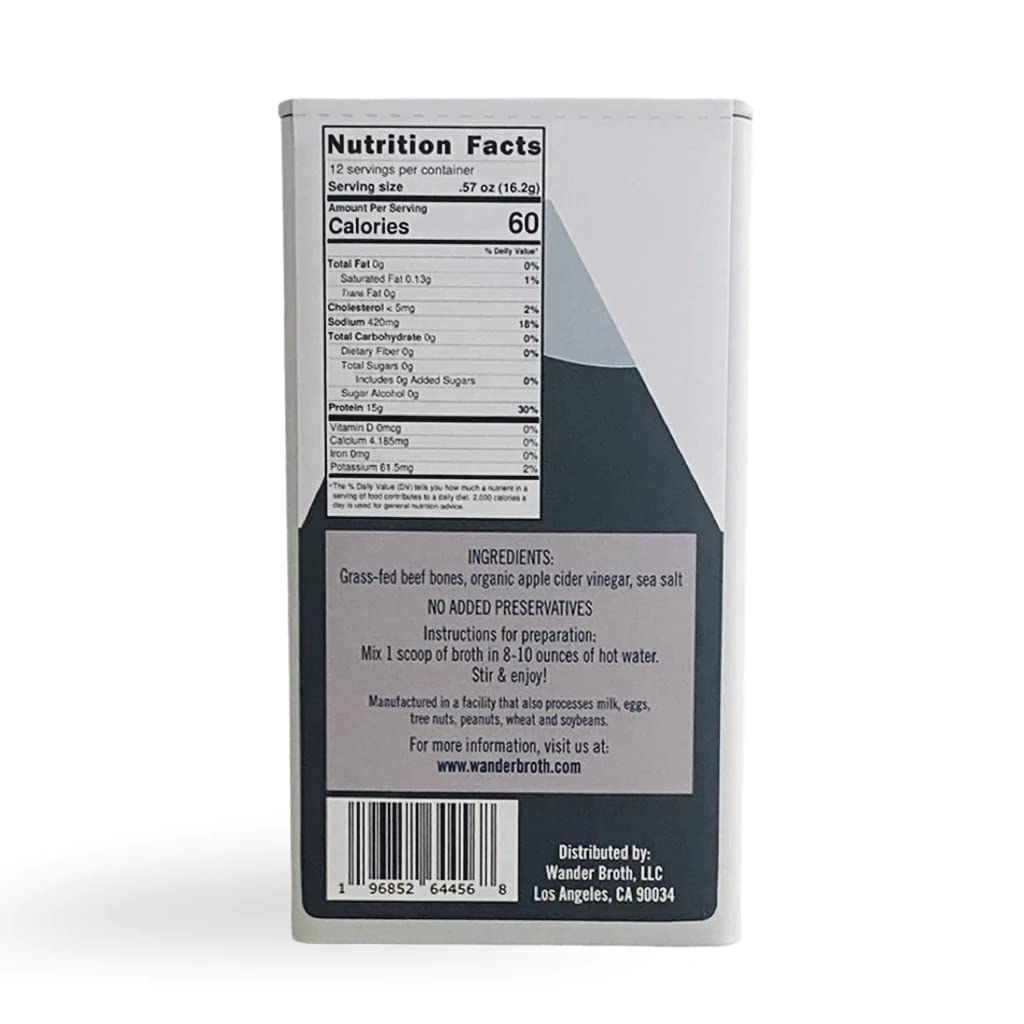 Freeze-Dried Grass-Fed Beef Bone Broth, 12 Serving U584