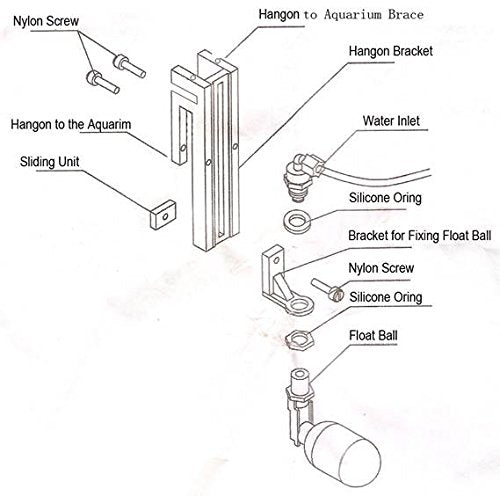 Aquarium Auto Water Filler Top Off System with Adjustable Bracket G392295