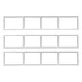 34 Inch Wall Mount Media Storage Rack, 3 pcs CD DVD Organizer Metal Shelf, White L278