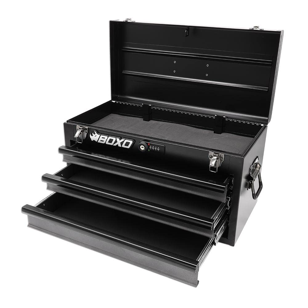 3-Drawer Steel Toolbox with Ball Bearing Drawers M748