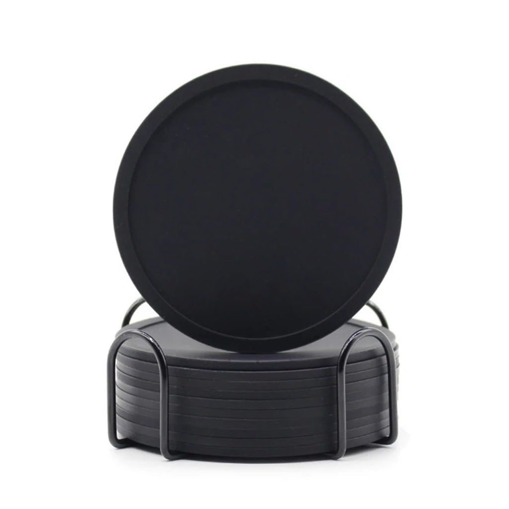 32 Pc Black Silicone Coasters M7201