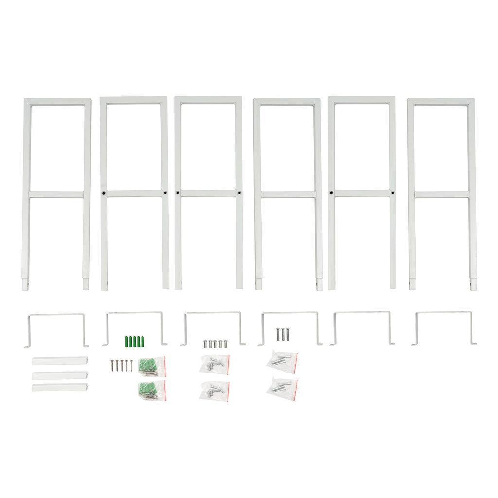 34 Inch Wall Mount Media Storage Rack, 3 pcs CD DVD Organizer Metal Shelf, White L278