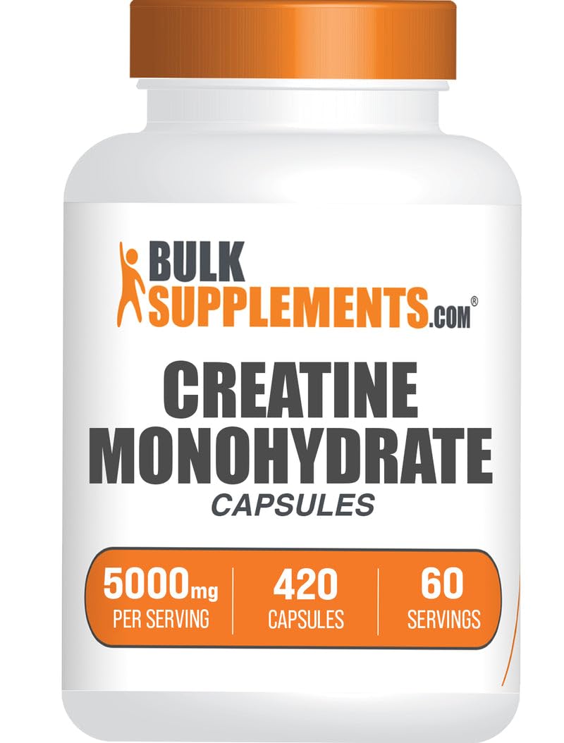 Micronized Creatine Monohydrate Capsules Gluten Free 5000mg 420 Count V270045