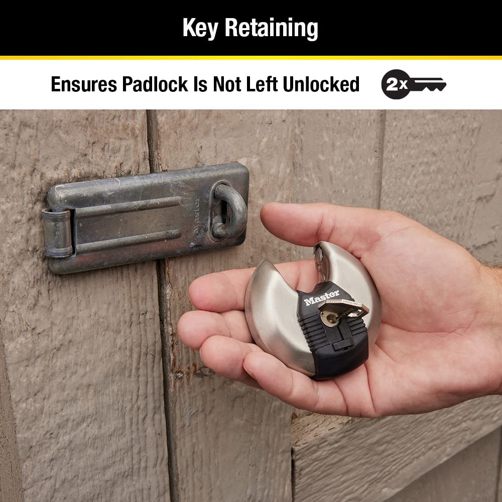 2-3/4-inch Wide Stainless Steel Disc Padlock G8306