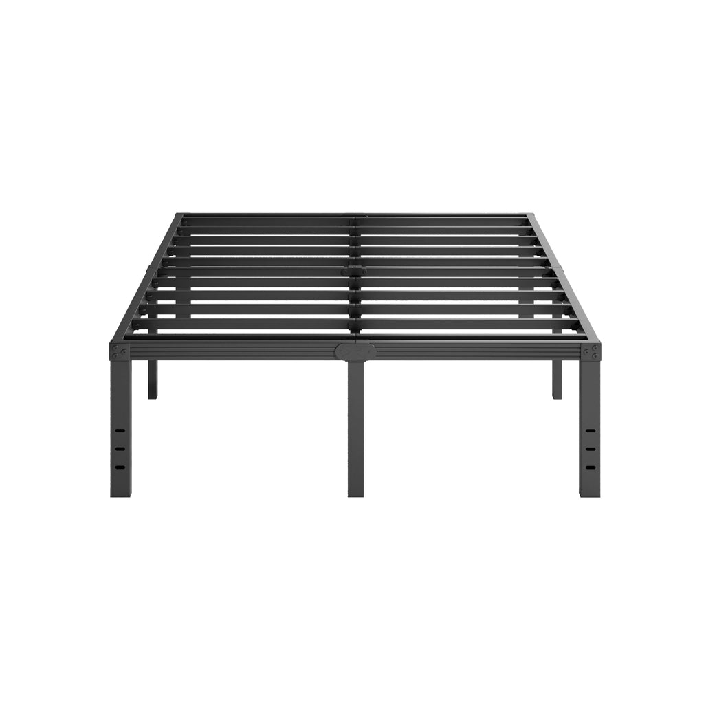 18 Inch High Metal Full Size Platform Bed Frame, Black F296172