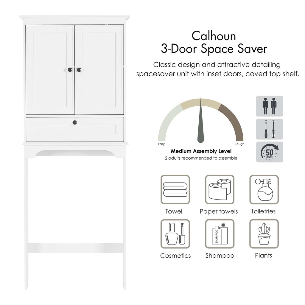 White Over the Toilet Storage Cabinet B267