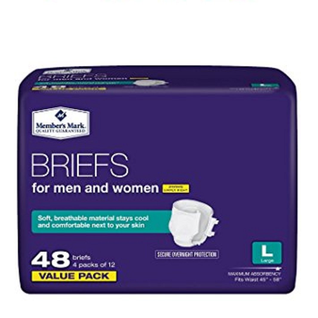 Size Large 4-Packs of 12 (48 Total) Briefs Y72826