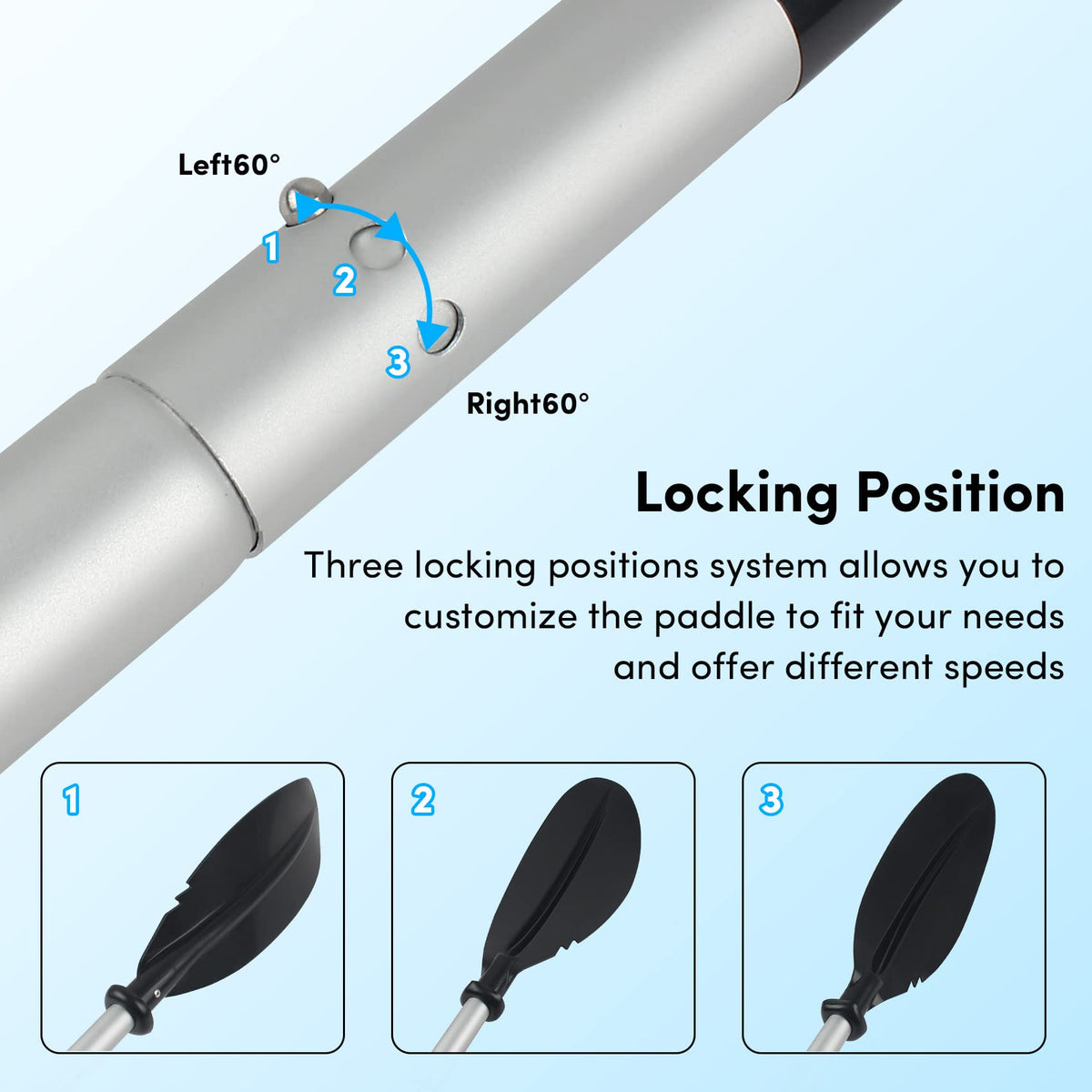 Adjustable 4 Piece Kayak Paddles with Paddle Leash U34982