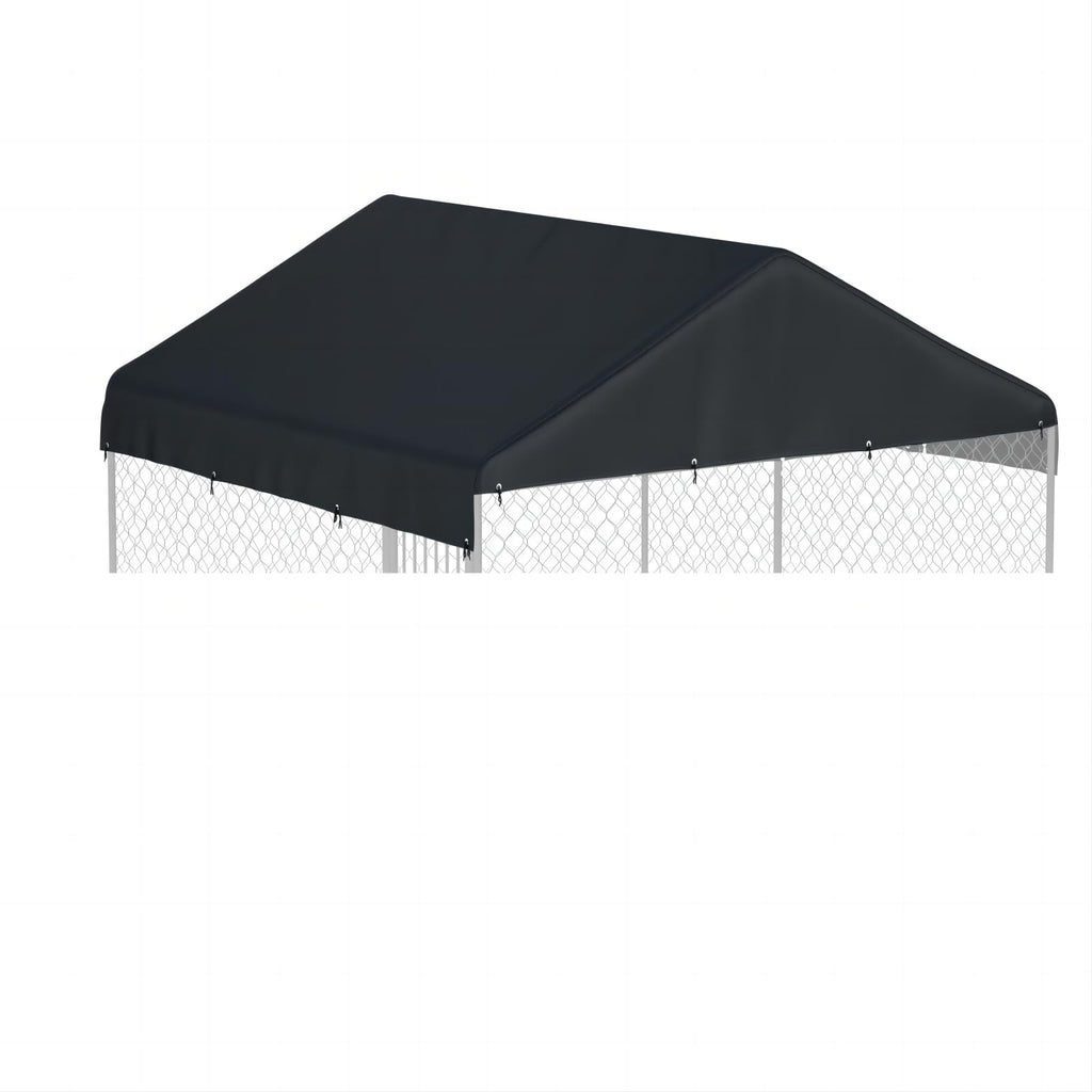 Black 10' x 10' Outdoor Dog Kennel Cover Q1469