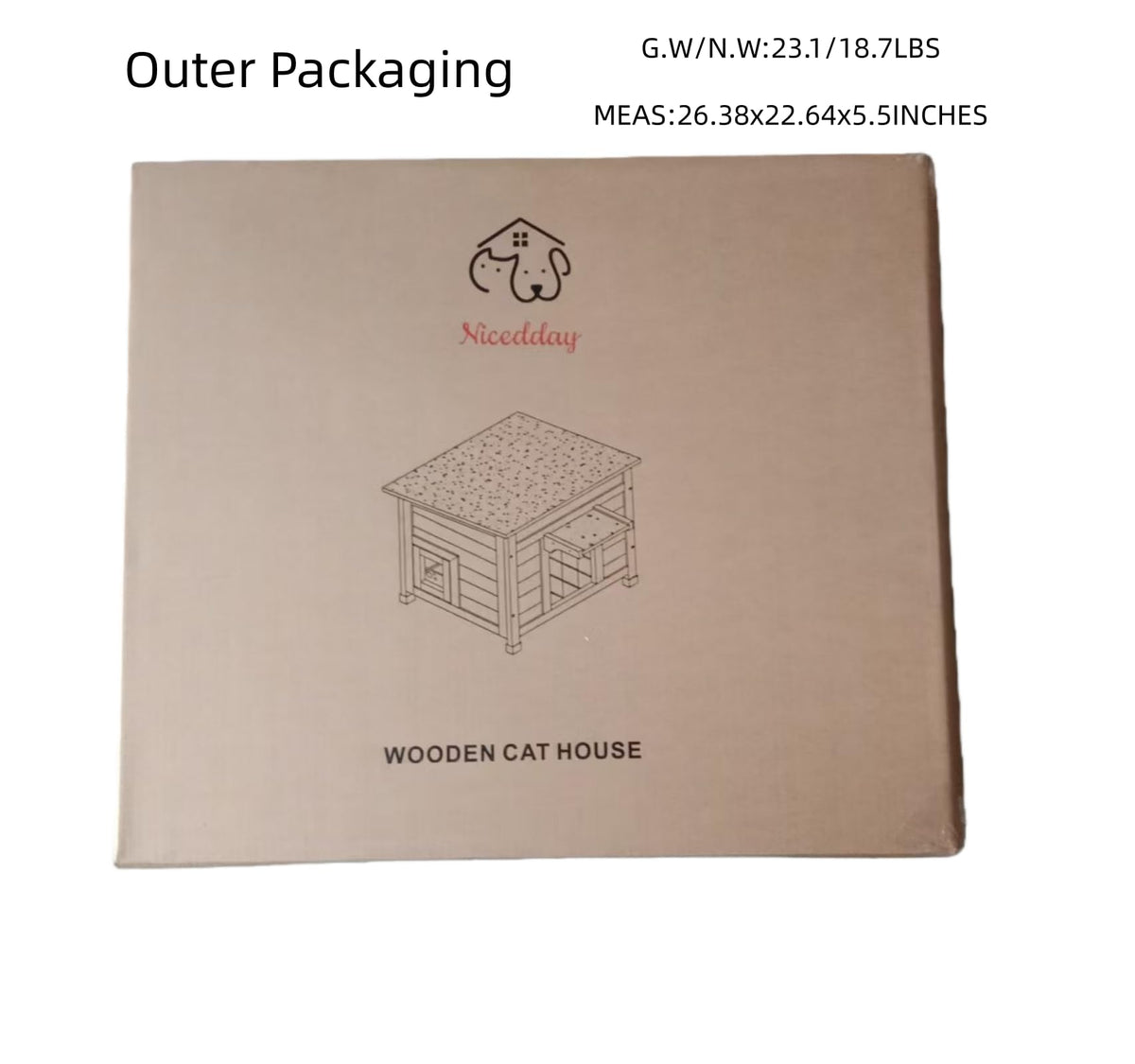 Grey Outdoor Insulated Cat House T959164