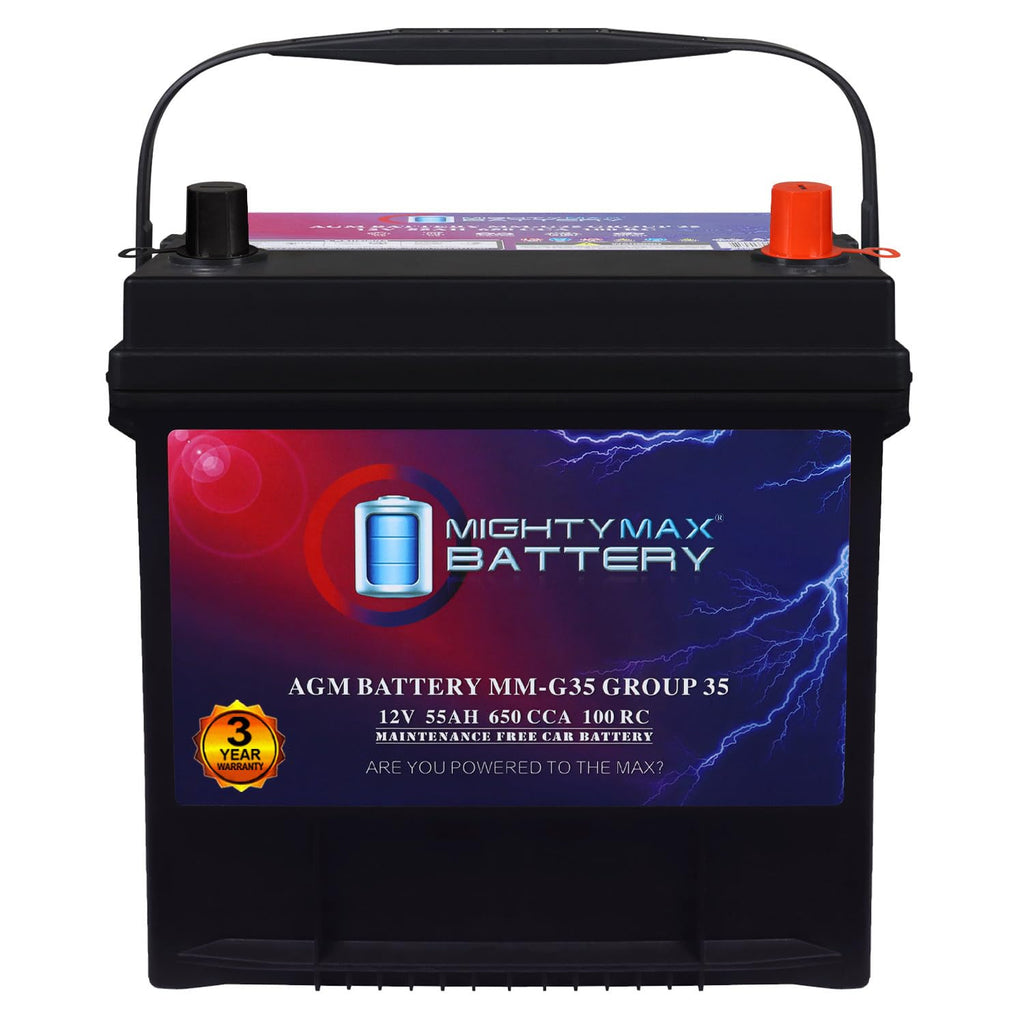 12V 55Ah AGM 650 CCA Group Size 35 Battery K80800