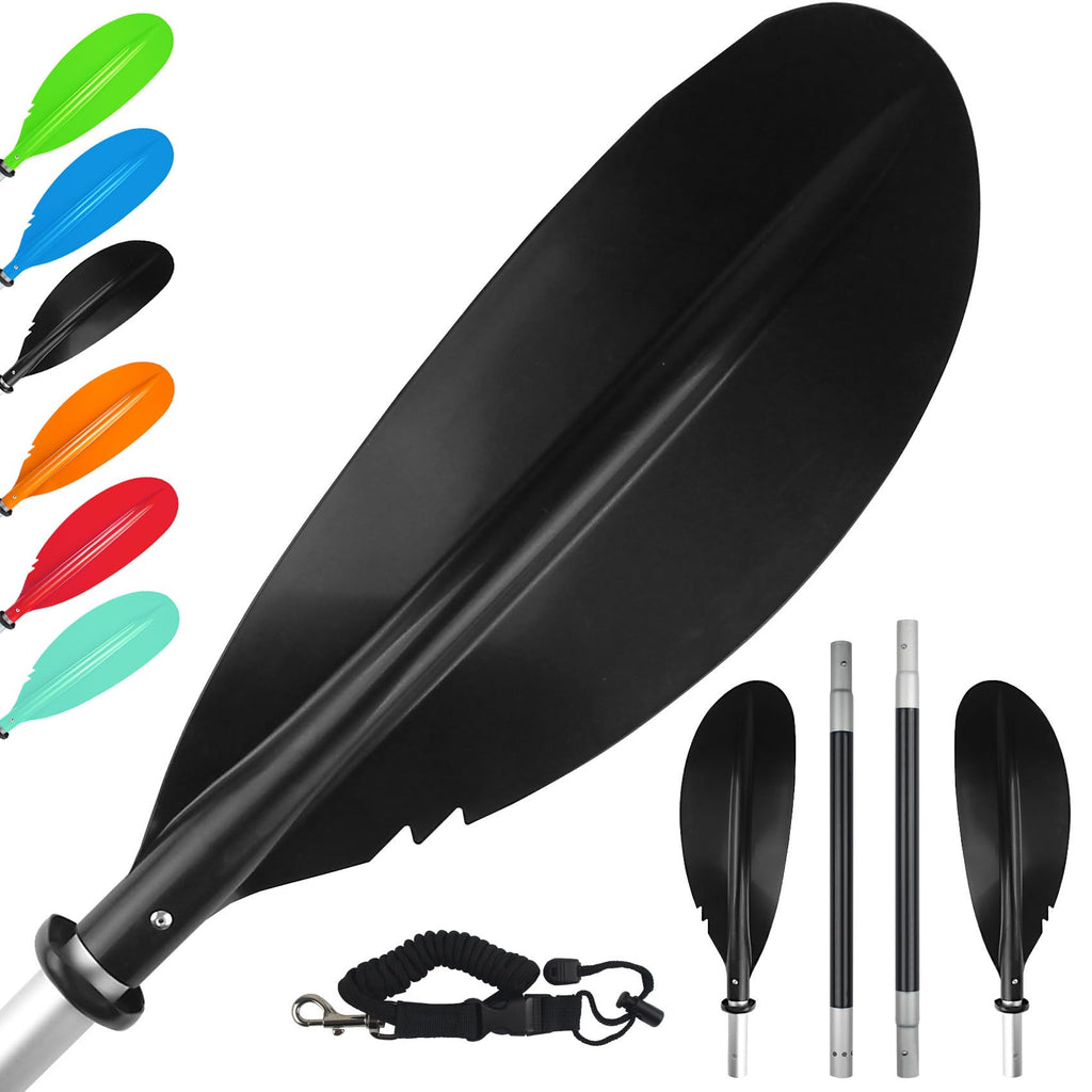Adjustable 4 Piece Kayak Paddles with Paddle Leash U34982
