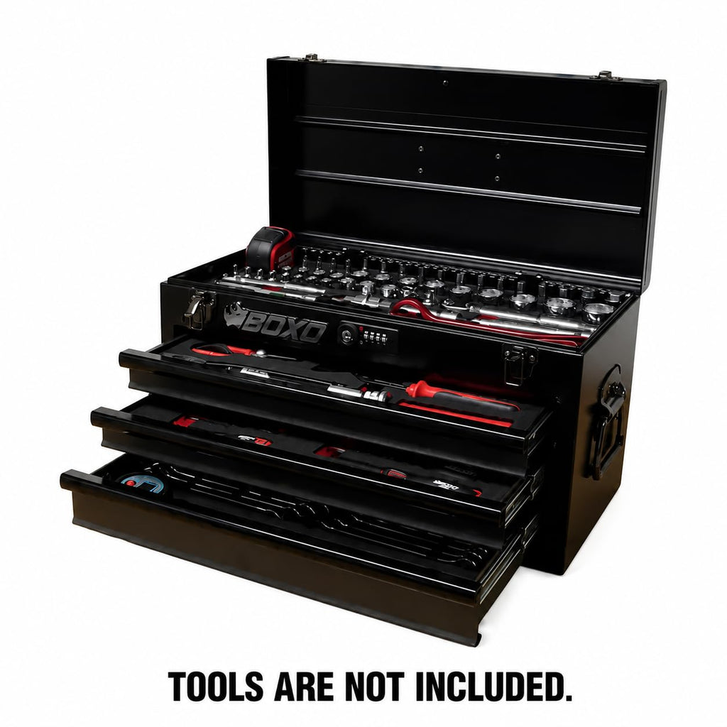 3-Drawer Steel Toolbox with Ball Bearing Drawers M748