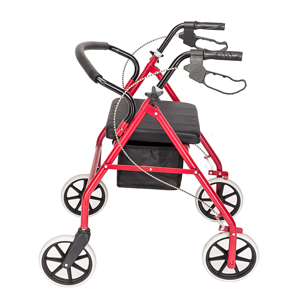 Height Adjustable Rolling Walker with Wheels and Seat H575