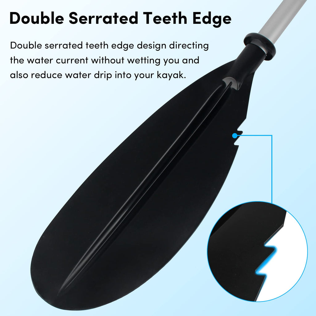 Adjustable 4 Piece Kayak Paddles with Paddle Leash U34982