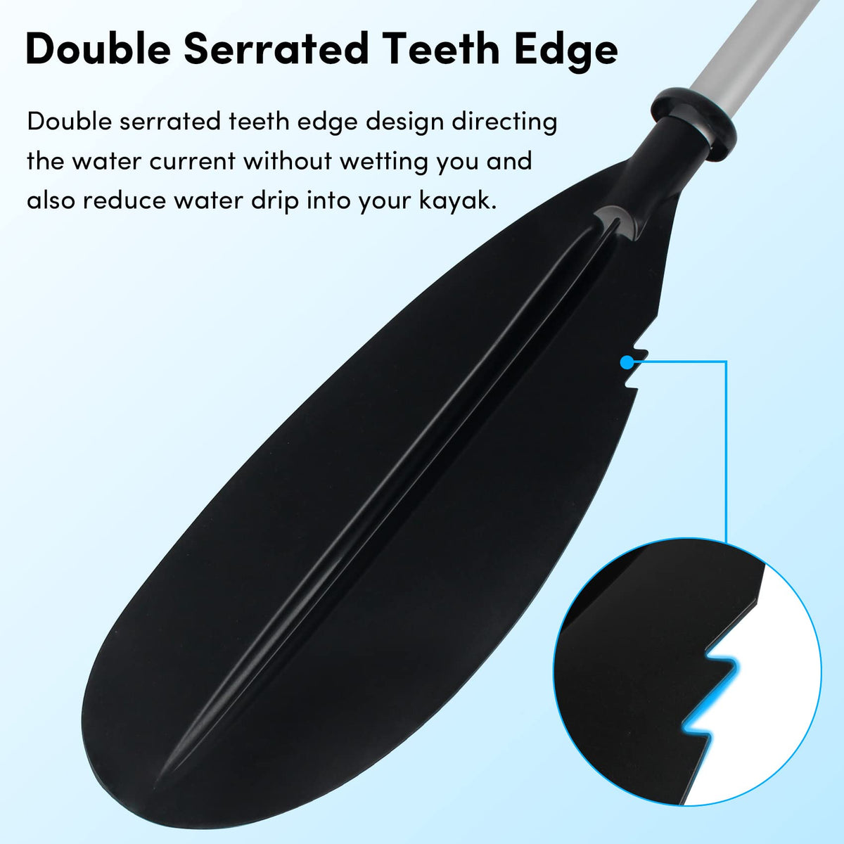 Adjustable 4 Piece Kayak Paddles with Paddle Leash U34982