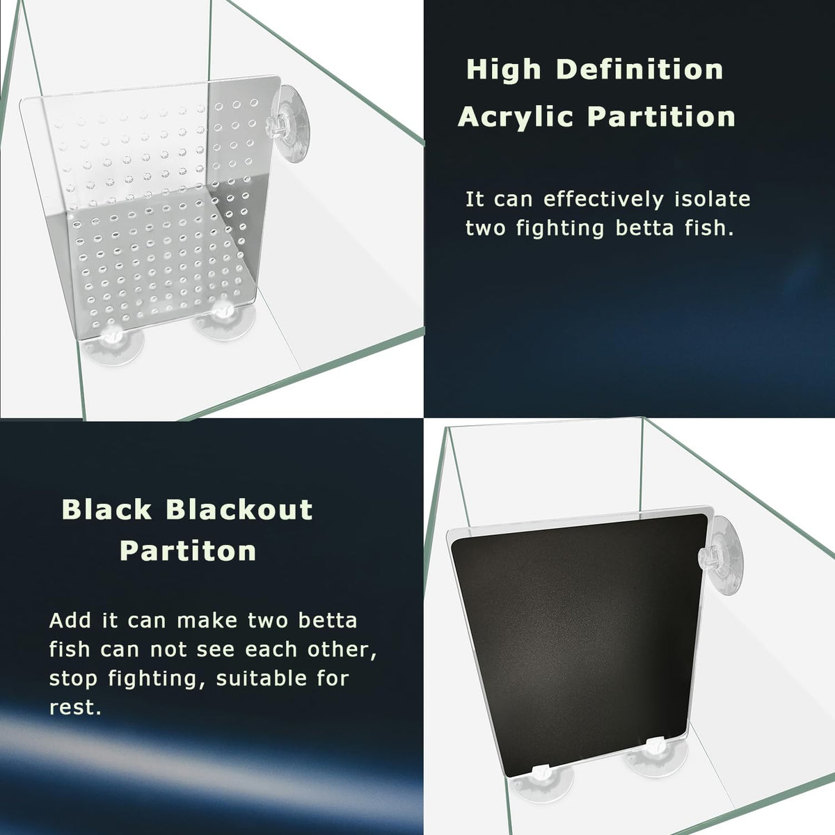 3 Gallon Nano Glass Aquarium with Separator Plate L243889