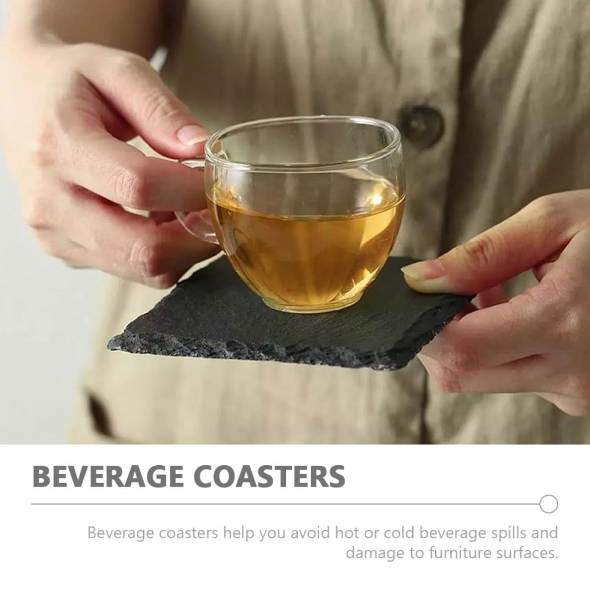 Natural Stone Table Coasters Y71596