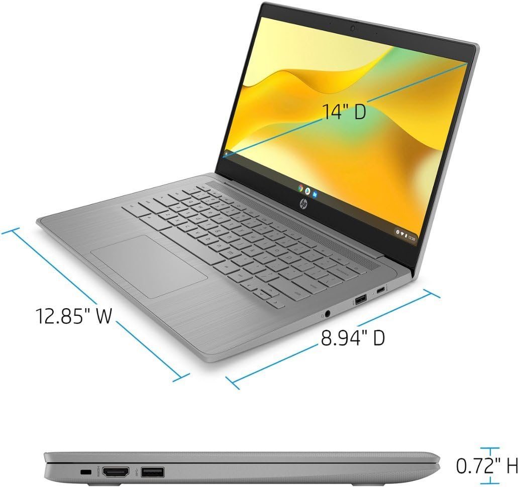 14" Intel Celeron 4GB RAM 64GB eMMC Chrome OS Laptop, Gray P147802
