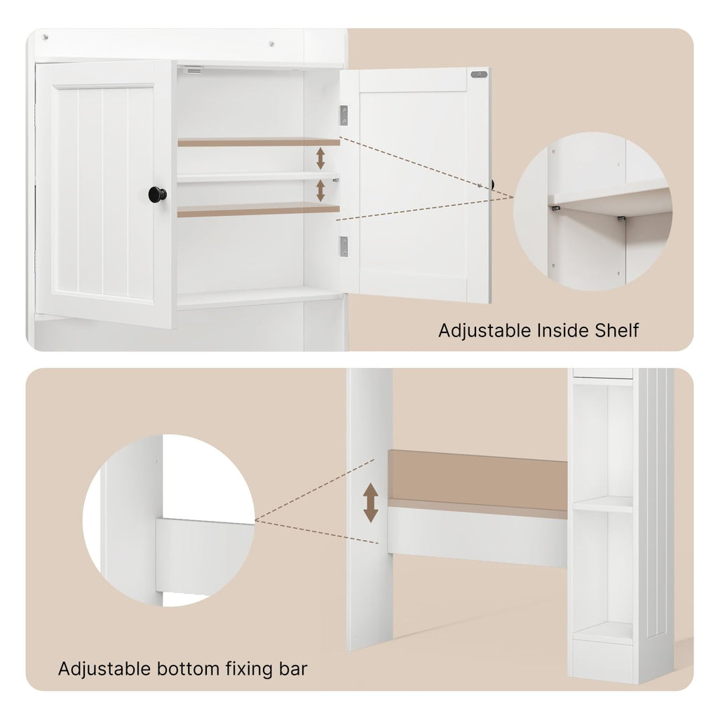 White Over The Toilet Storage Cabinet R8730