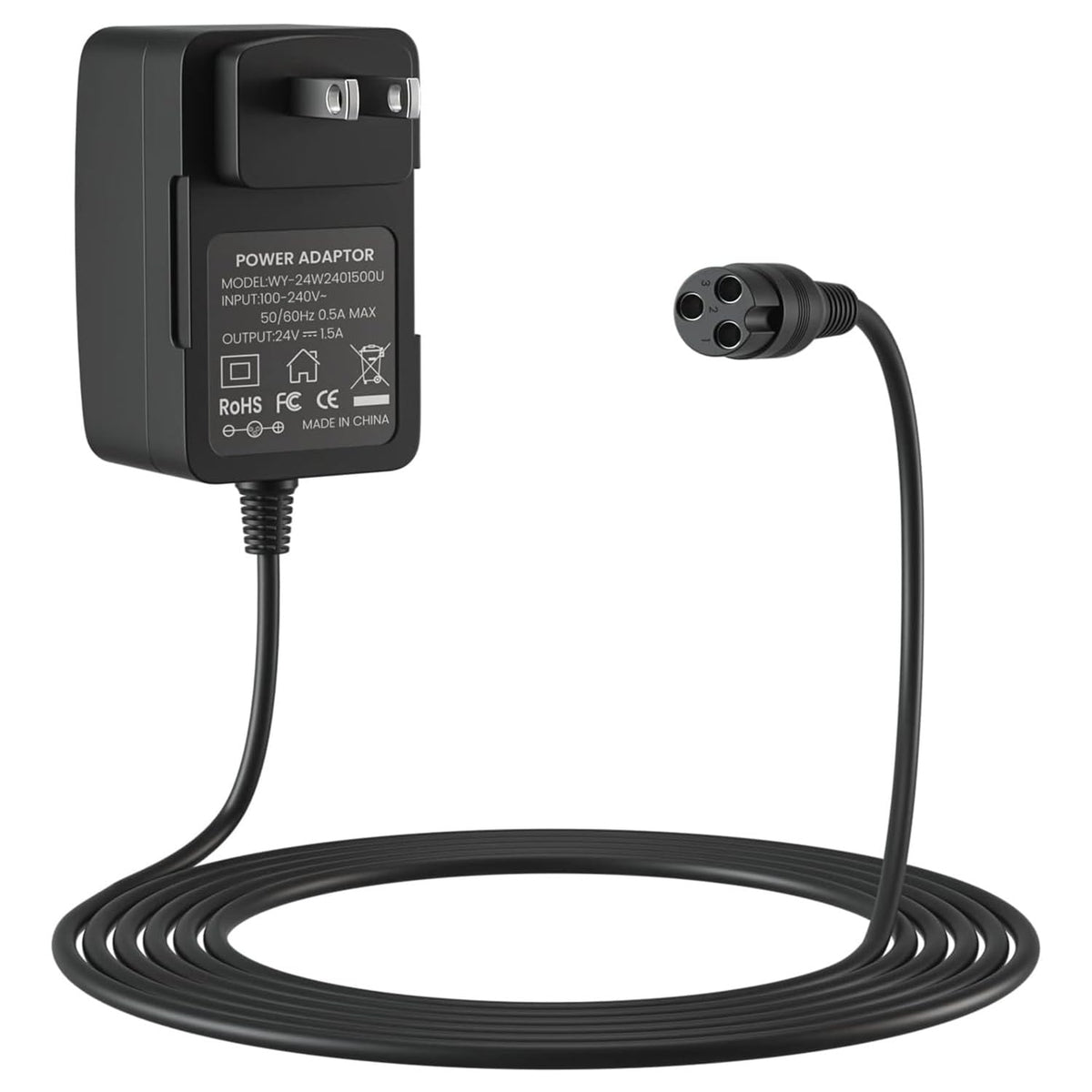 24V Electric Scooter Charger 3-Prong Inline Female Power Cord W422801