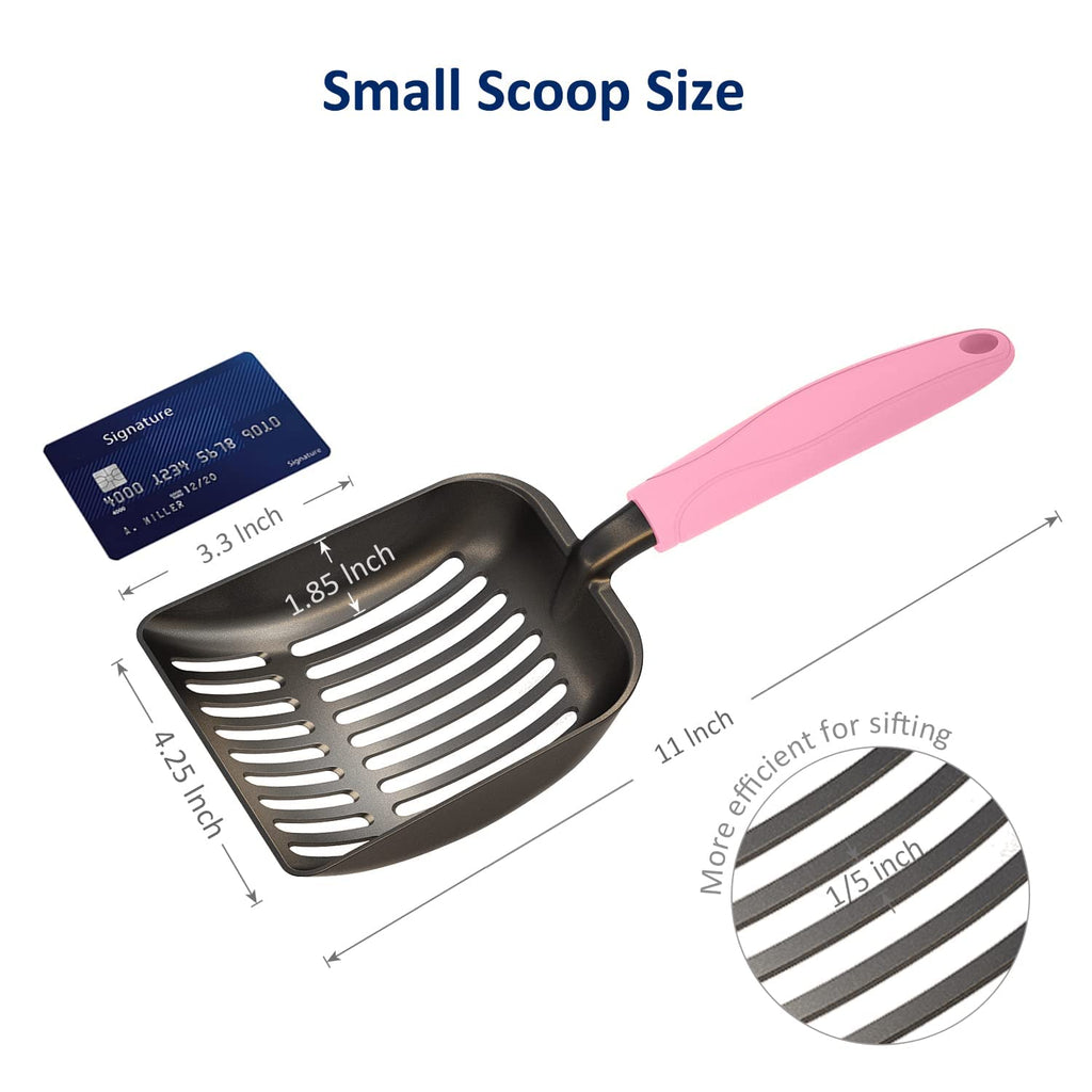 Non-Stick Aluminum Alloy Cat Litter Scoop with Long Handle O108121