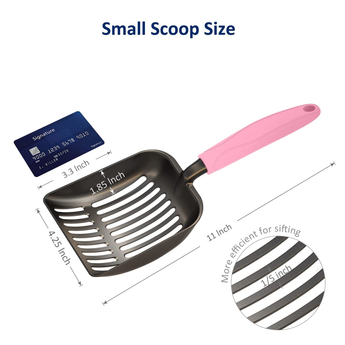Non-Stick Aluminum Alloy Cat Litter Scoop with Long Handle O108121