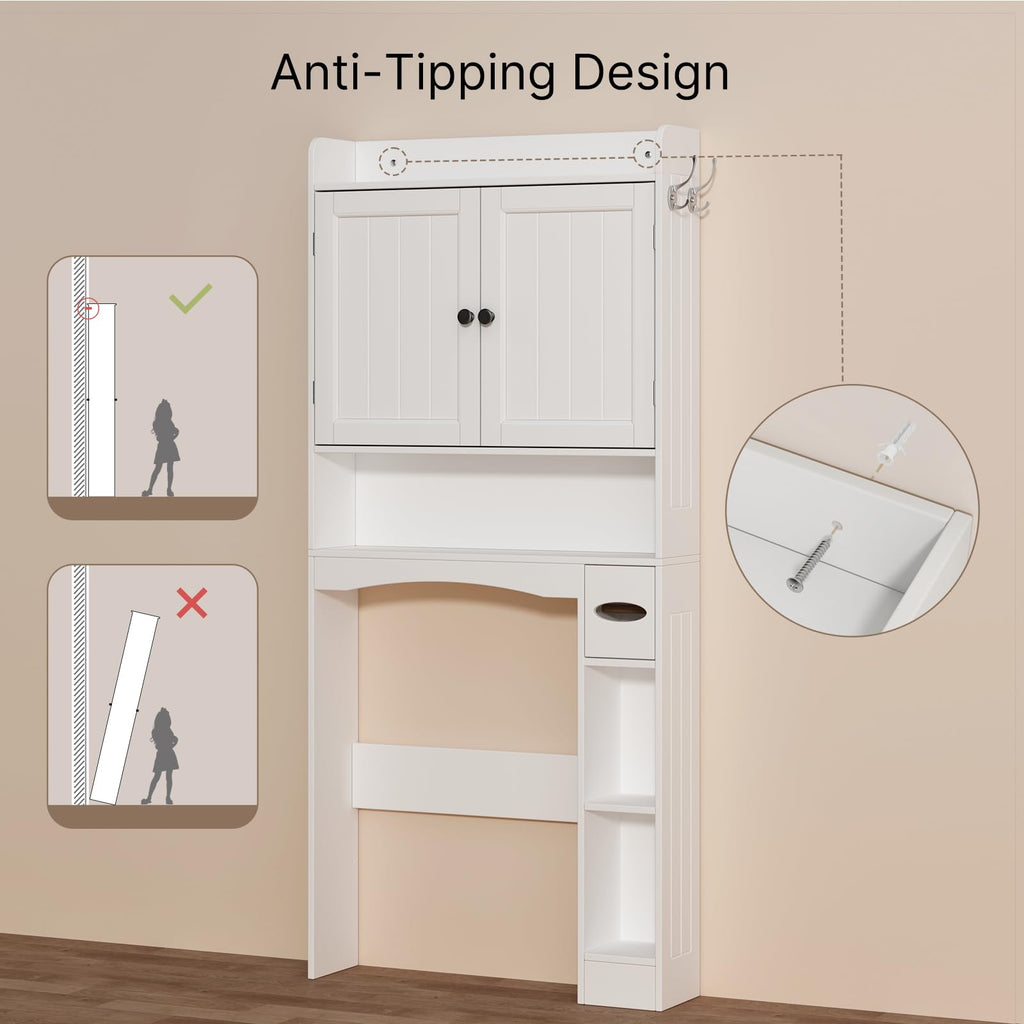 White Over The Toilet Storage Cabinet R8730