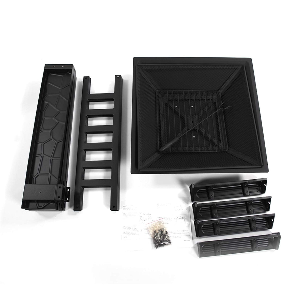 32 inch Black Wood Burning Steel Fire Pit P16015