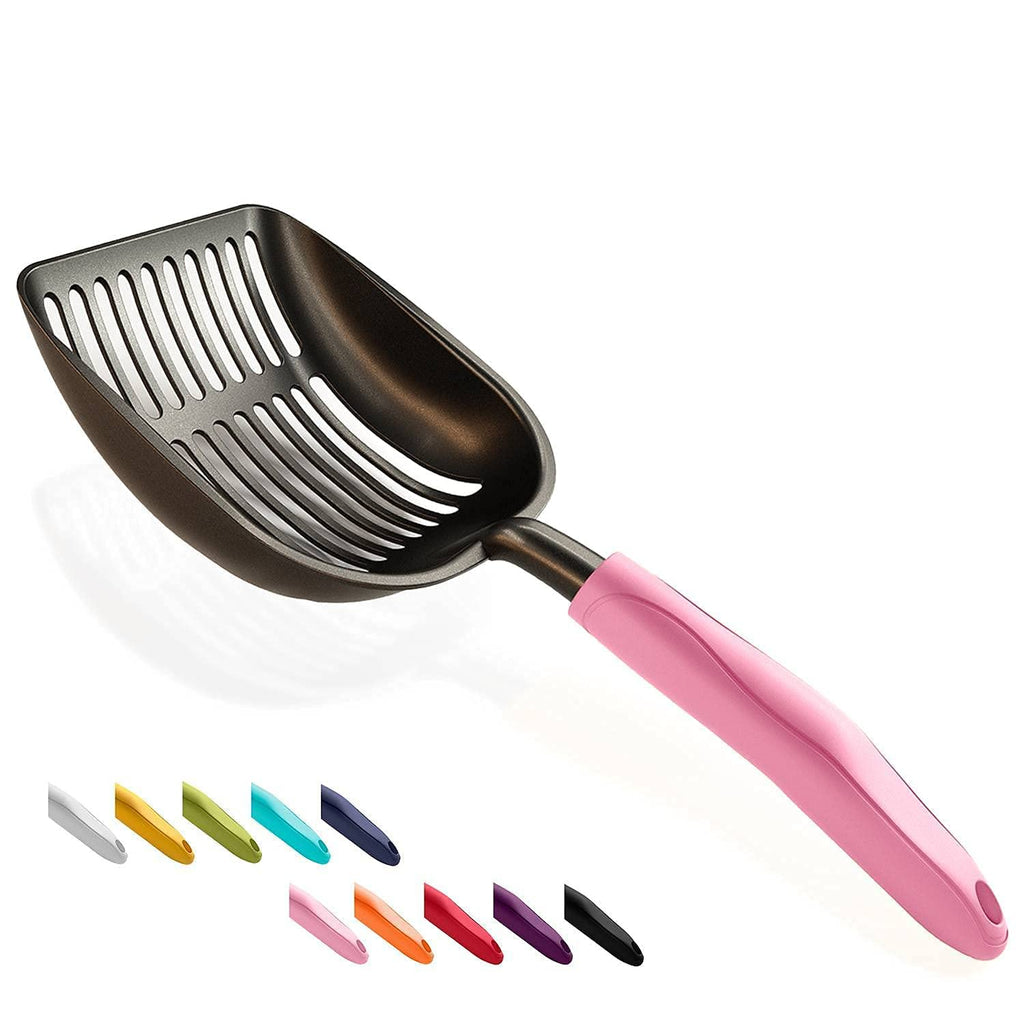Non-Stick Aluminum Alloy Cat Litter Scoop with Long Handle O108121