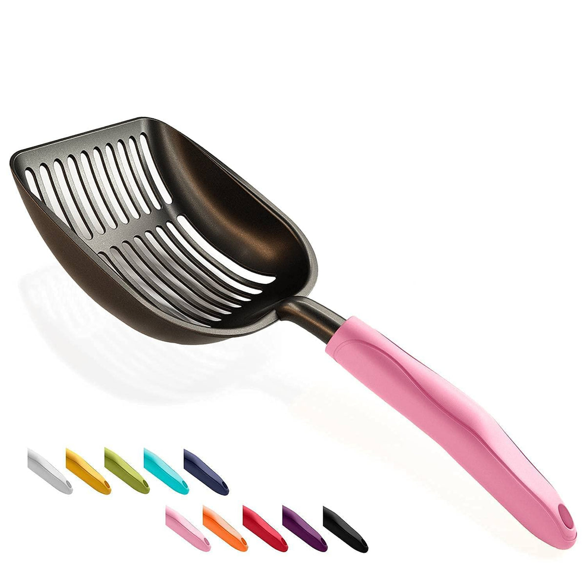 Non-Stick Aluminum Alloy Cat Litter Scoop with Long Handle O108121