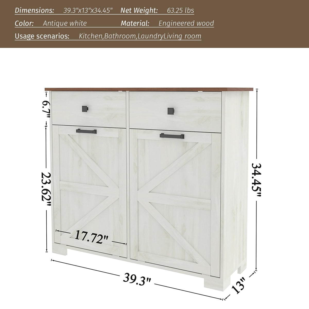 20 Gallon Tilt Out Trash Cabinet Y86093