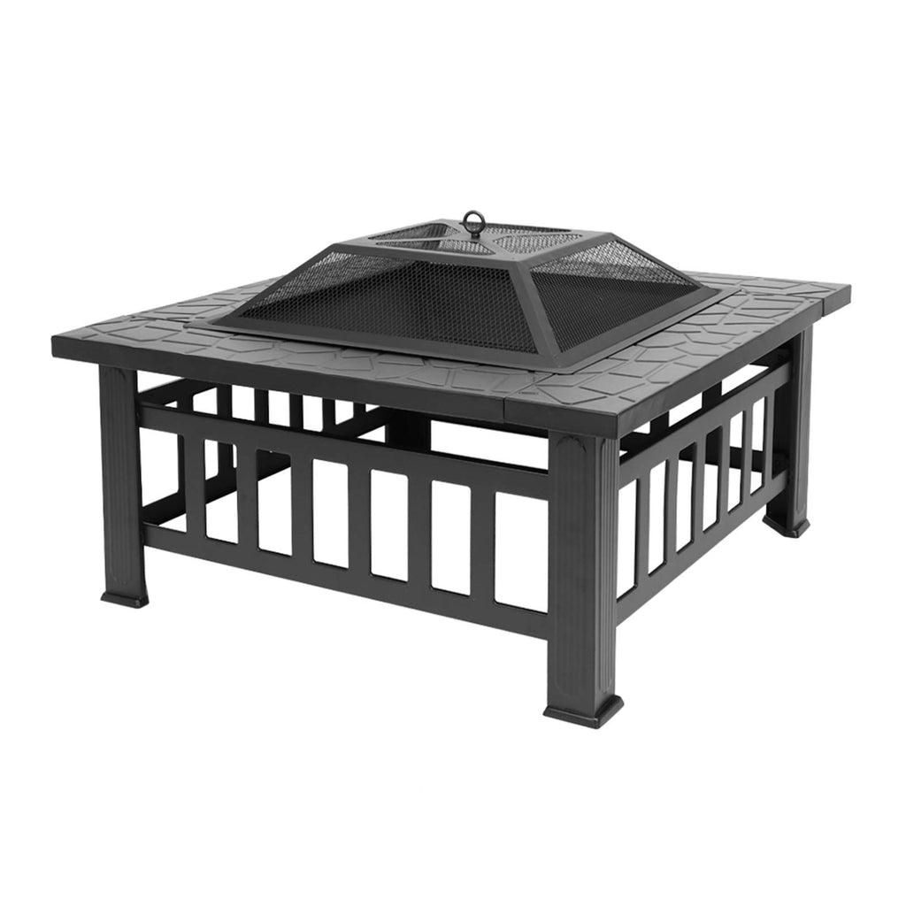 32 inch Black Wood Burning Steel Fire Pit P16015