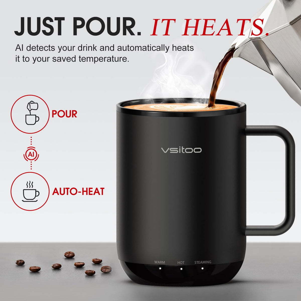 14oz Smart Self Heating Coffee Mug U24088