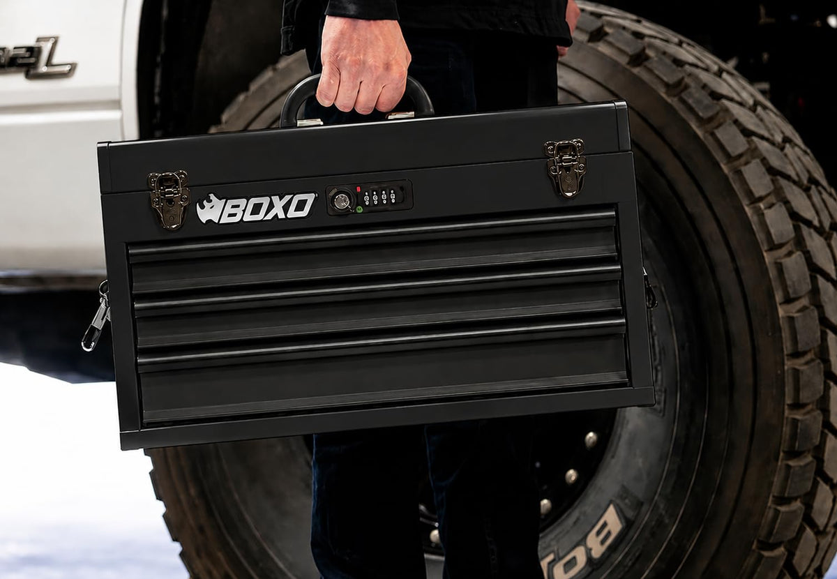 3-Drawer Steel Toolbox with Ball Bearing Drawers M748