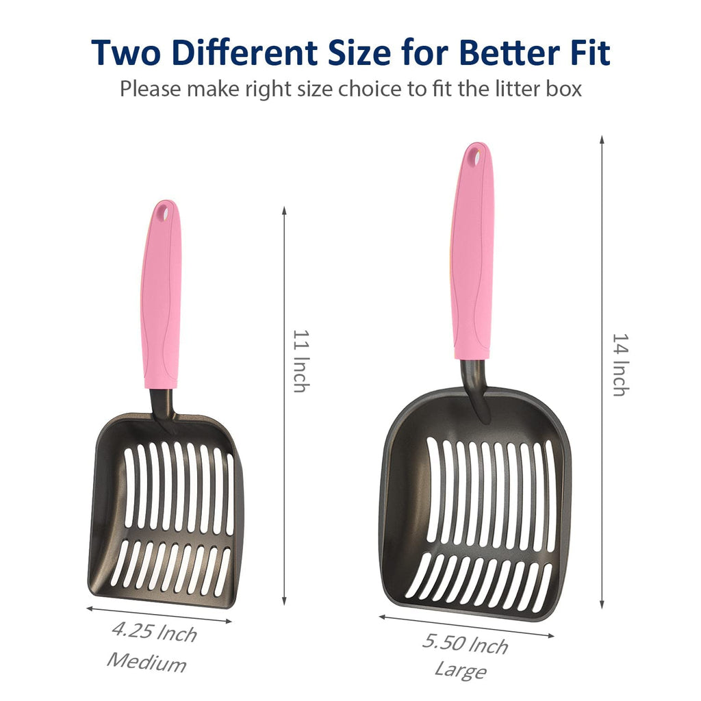 Non-Stick Aluminum Alloy Cat Litter Scoop with Long Handle O108121