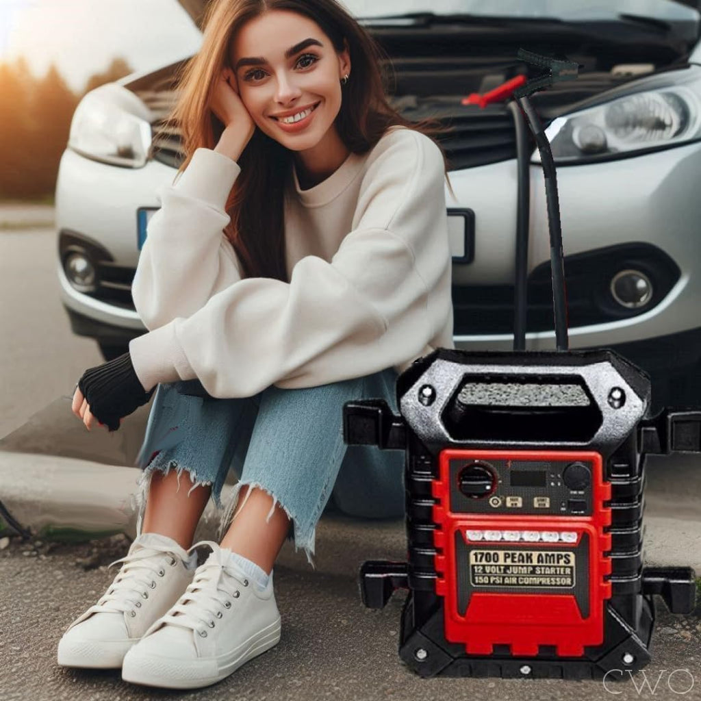 Portable Jump Starter & Power Pack with 150 PSI Air Compressor X9133