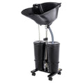 Portable Shampoo Wash Bowl with 2 Water Tanks Black R84680