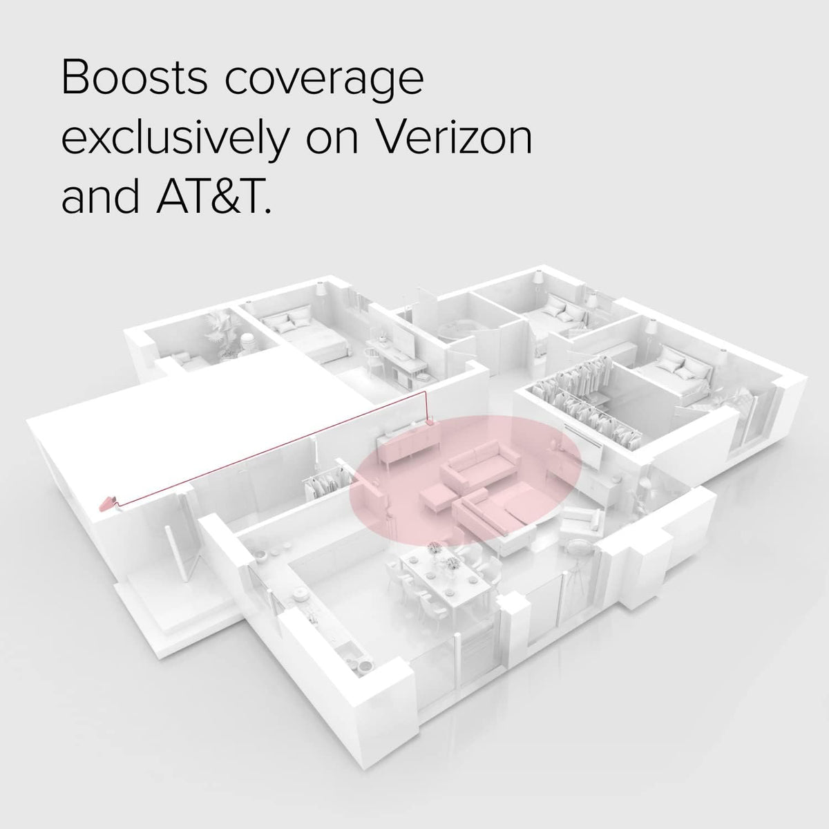 Cell Phone Signal Booster for Verizon and AT&T W2196