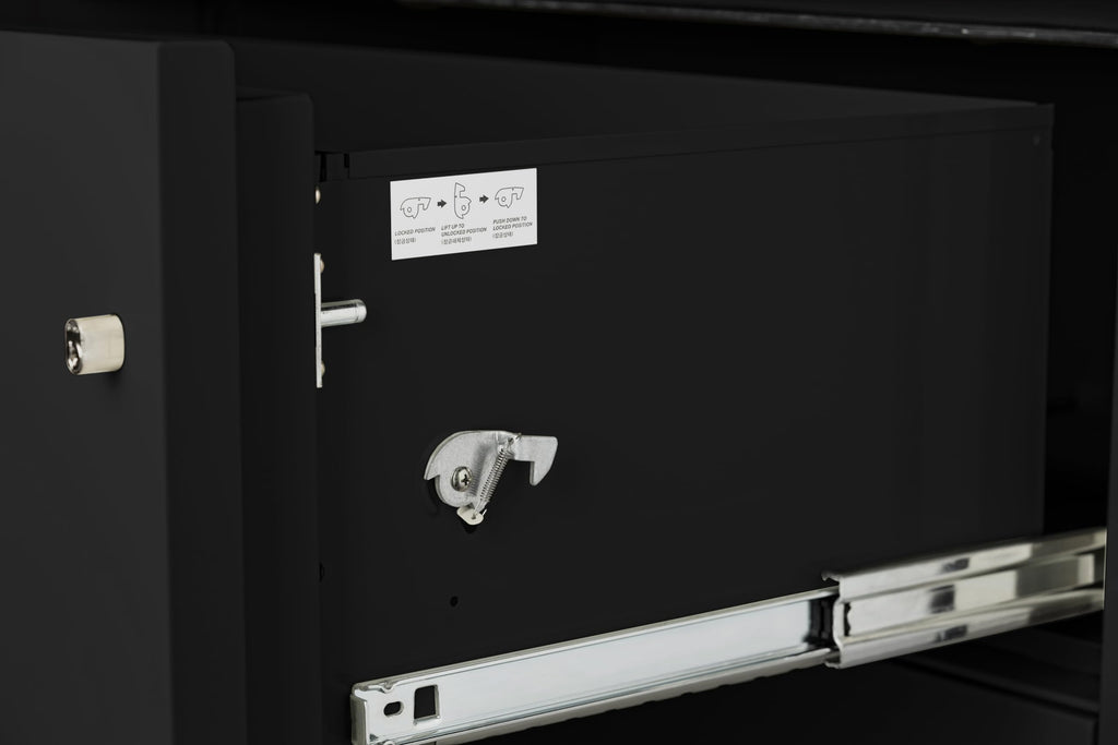 Black 4-Drawer Legal Fireproof File Cabinet G907