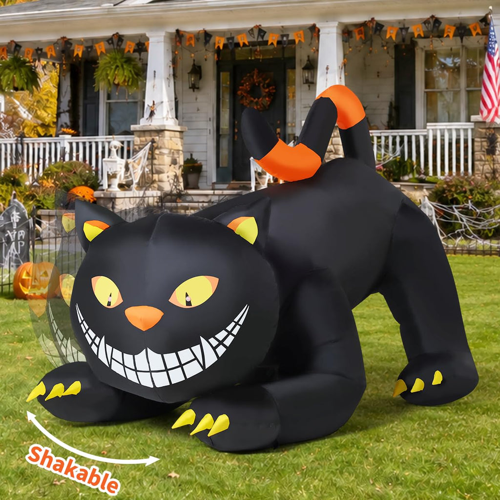 6 FT Halloween Inflatable Black Cat with LED Lights K6838