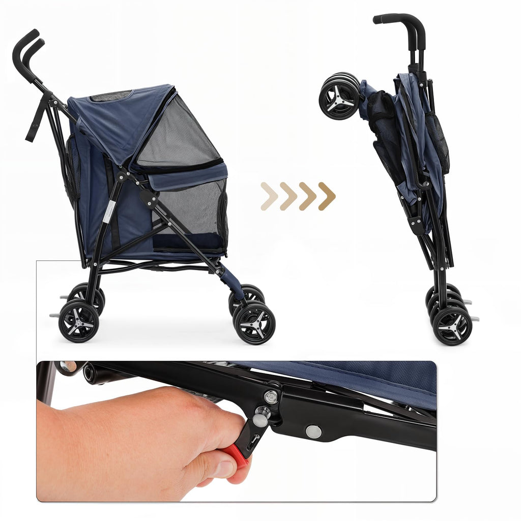 Navy Blue Pet Stroller A7242