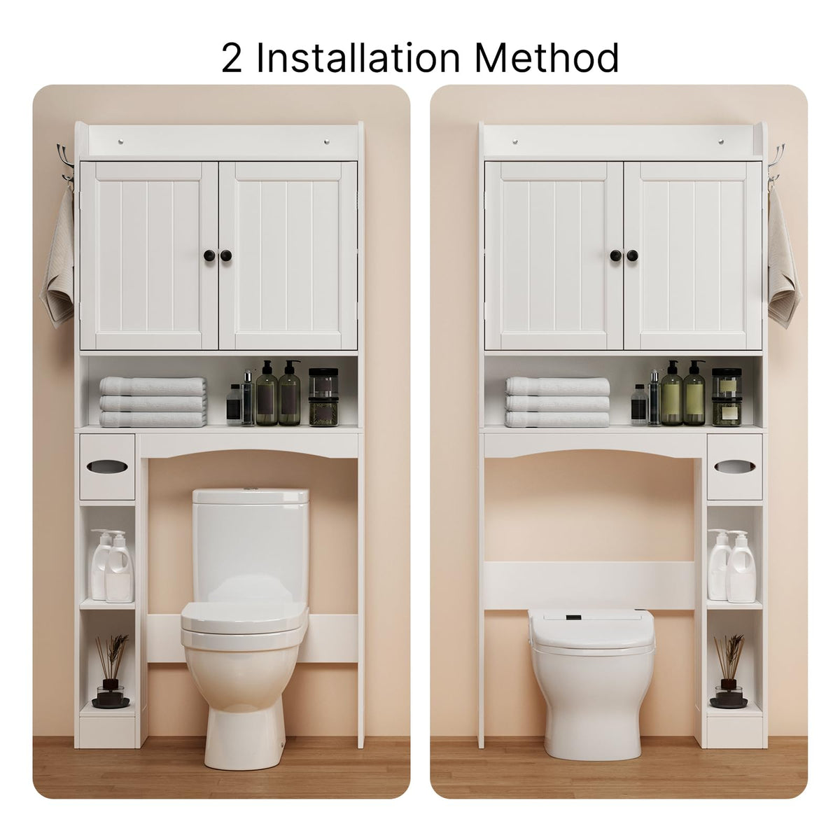 White Over The Toilet Storage Cabinet R8730