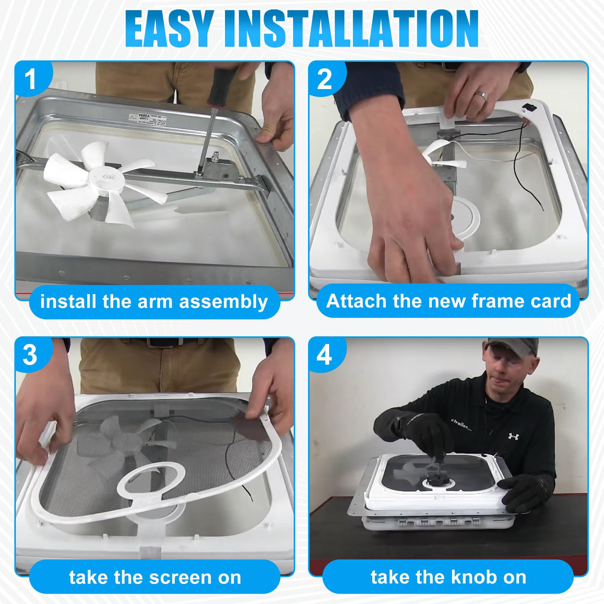 Birch White Roof Vent Frame Screen Replacement 13.5×13.5inch P2375