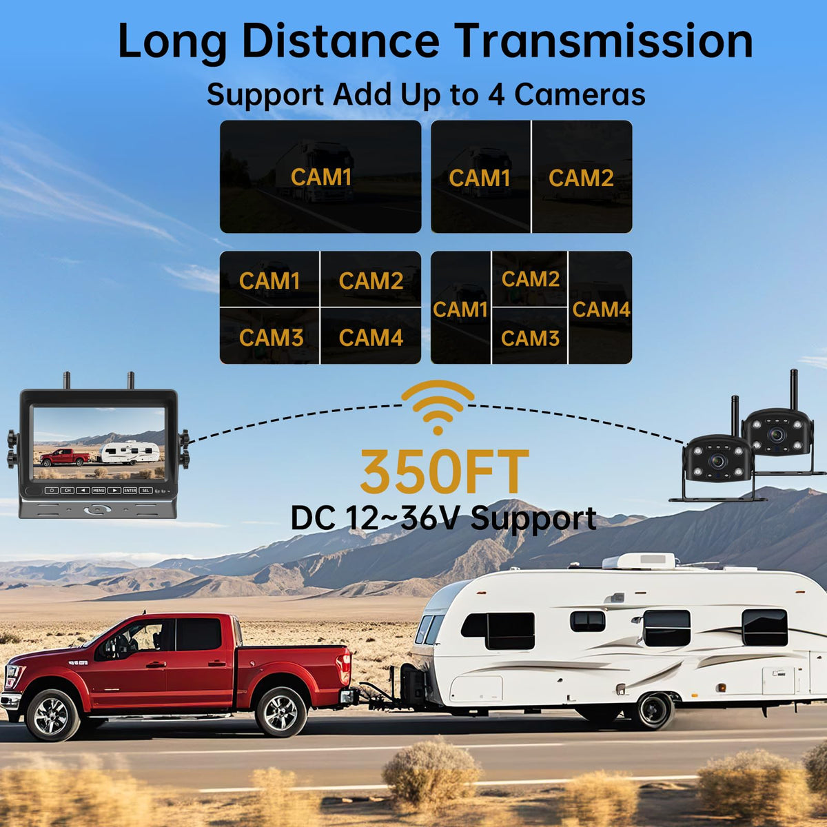 Wireless Backup Camera with 7" 1080P Monitor L40316